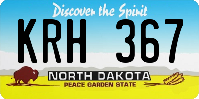 ND license plate KRH367