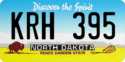 ND license plate KRH395