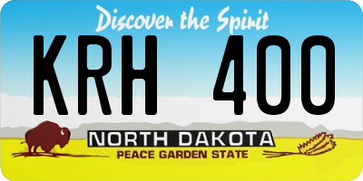 ND license plate KRH400