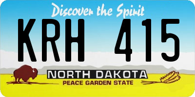 ND license plate KRH415