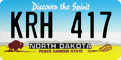 ND license plate KRH417