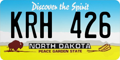 ND license plate KRH426
