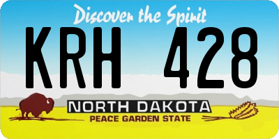 ND license plate KRH428