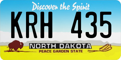 ND license plate KRH435