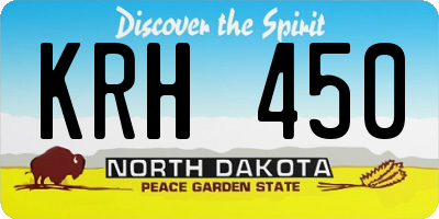ND license plate KRH450