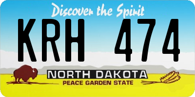 ND license plate KRH474