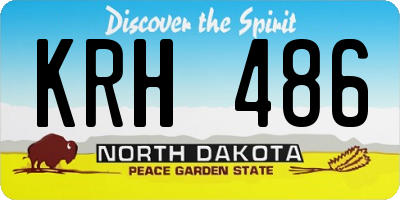 ND license plate KRH486
