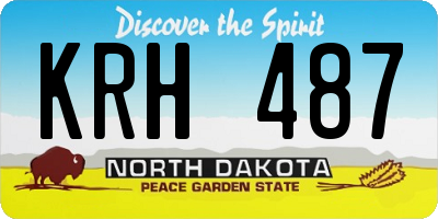 ND license plate KRH487