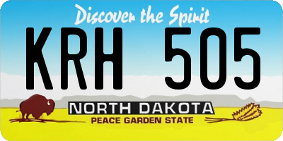 ND license plate KRH505