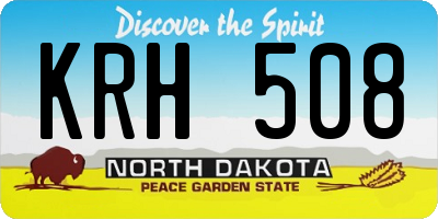ND license plate KRH508