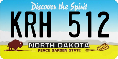 ND license plate KRH512
