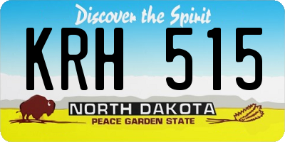 ND license plate KRH515