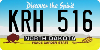 ND license plate KRH516