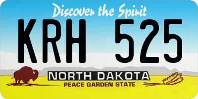 ND license plate KRH525