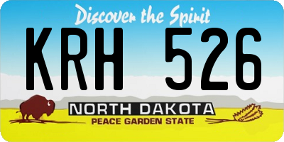 ND license plate KRH526