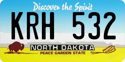 ND license plate KRH532
