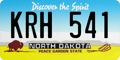 ND license plate KRH541