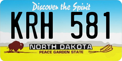 ND license plate KRH581