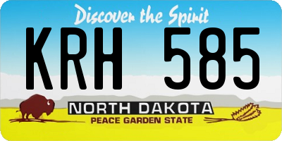 ND license plate KRH585