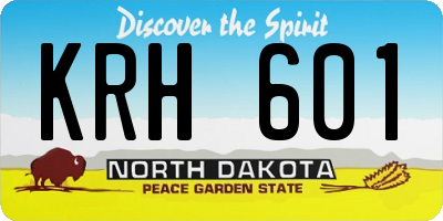 ND license plate KRH601