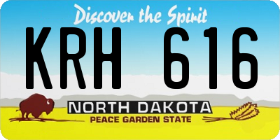ND license plate KRH616