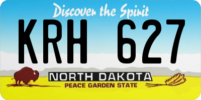 ND license plate KRH627