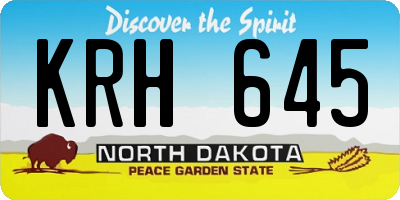 ND license plate KRH645
