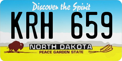 ND license plate KRH659