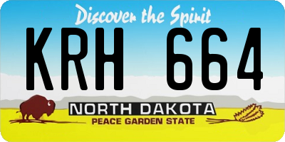 ND license plate KRH664