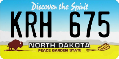 ND license plate KRH675