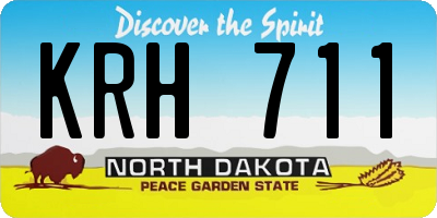 ND license plate KRH711