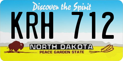 ND license plate KRH712
