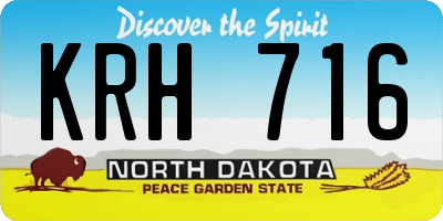 ND license plate KRH716
