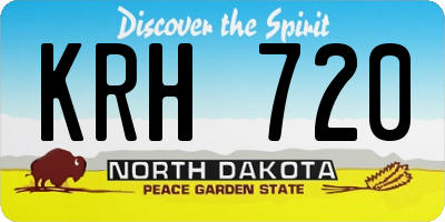 ND license plate KRH720