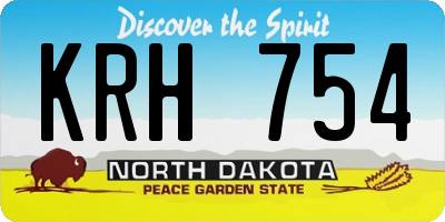 ND license plate KRH754