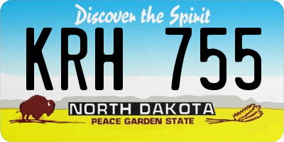 ND license plate KRH755