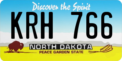 ND license plate KRH766