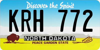 ND license plate KRH772