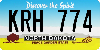 ND license plate KRH774