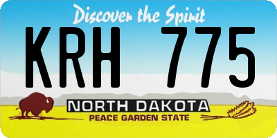 ND license plate KRH775