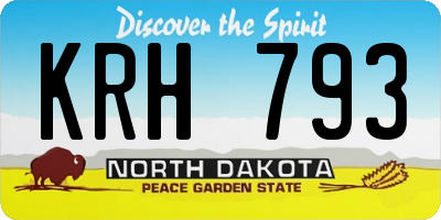 ND license plate KRH793