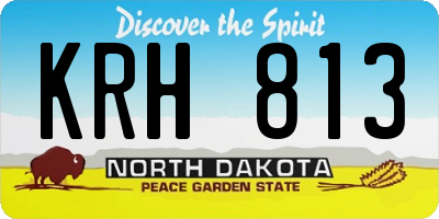 ND license plate KRH813