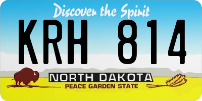 ND license plate KRH814
