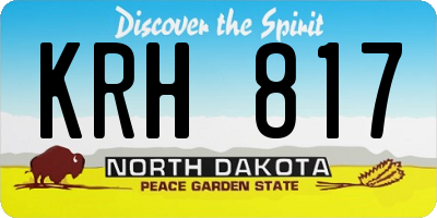 ND license plate KRH817