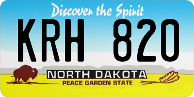 ND license plate KRH820