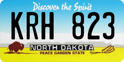 ND license plate KRH823