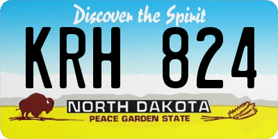 ND license plate KRH824