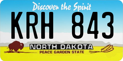 ND license plate KRH843