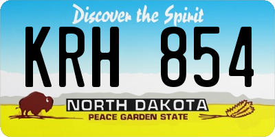 ND license plate KRH854