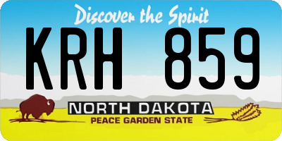 ND license plate KRH859